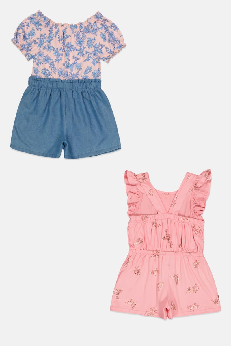 Nanette lepore Toddlers Girl 2 Pieces Floral Pattern Playsuit, Multicolor - Image 3